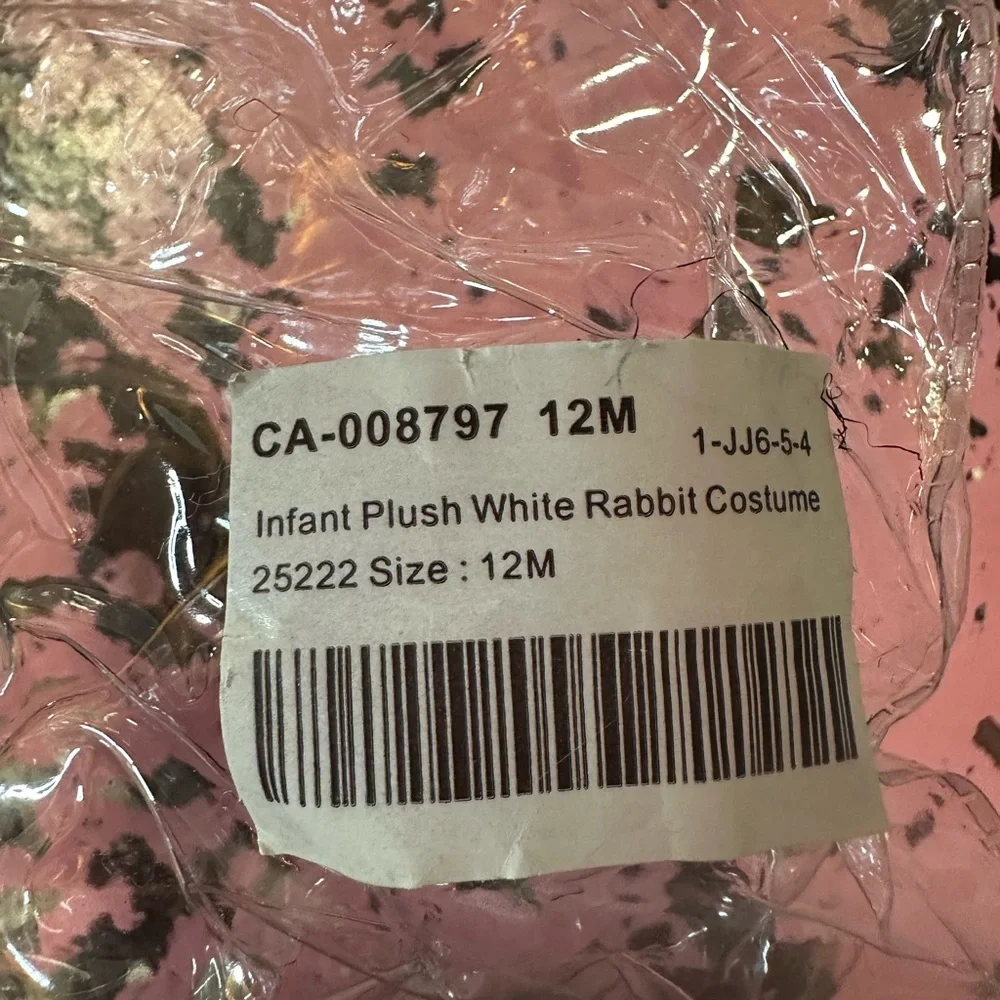 EASTER infant white rabbit costume Sz 12 months - NEW